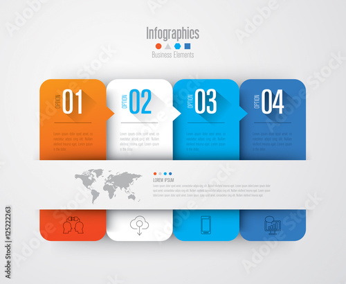 Infographic design vector and business icons.