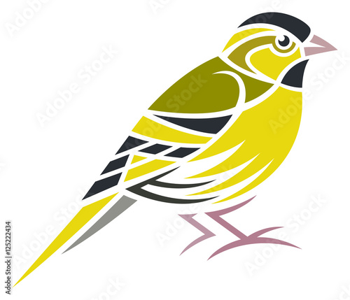 Stylized Eurasian Siskin