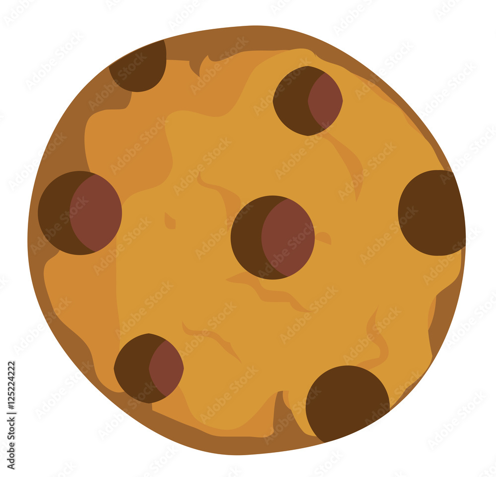 Fototapeta premium Vector Chocolate Chip Cookie