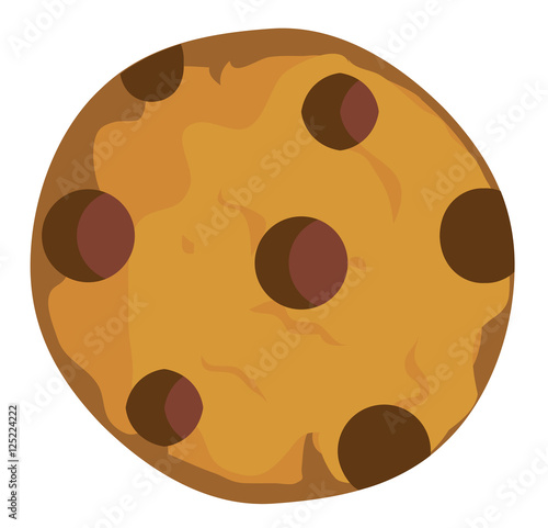 Vector Chocolate Chip Cookie