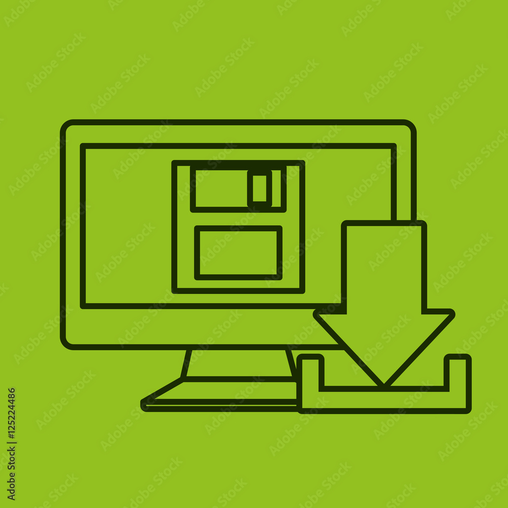 download digital data icons vector illustration design Stock Vector ...