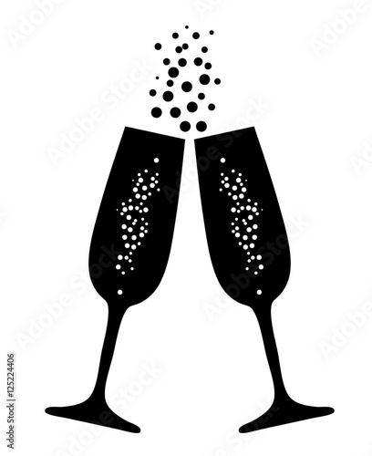 vector champagne glasses