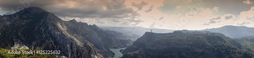 Fotografie panorámica del paraje Natural del Desfiladero de los Gaitanes en Ardales, Andalu