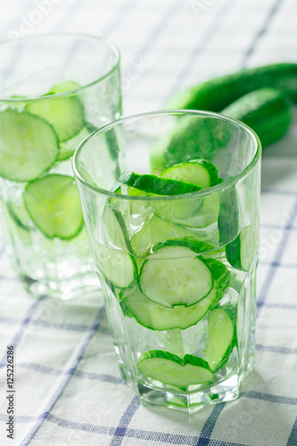 Lemonade with a cucumber