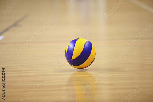 Volleyball ball in sport hall