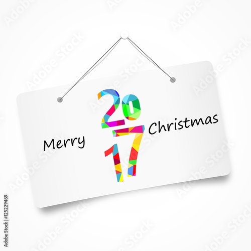 2017 merry christmas and  happy new year pannel