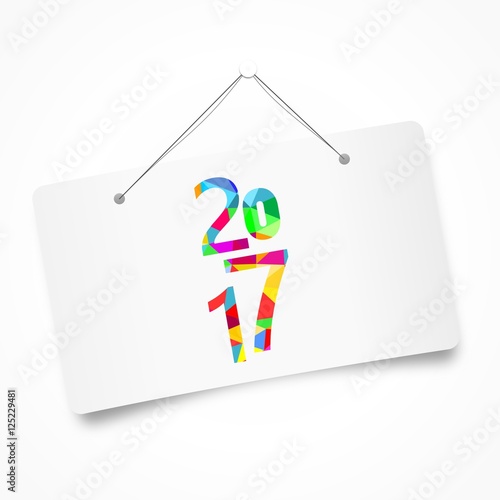 2017 merry christmas and  happy new year pannel