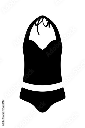 Silhouette of tankini. Easy to use as it is or customize with your own colors