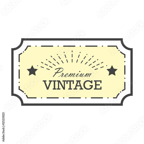 Vintage label design vector illustration. Template for you logo, letters and web design projects