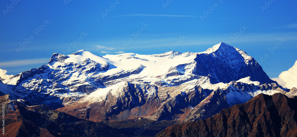 Obraz premium Alpine landscape in Haute Savoie, France, Europe