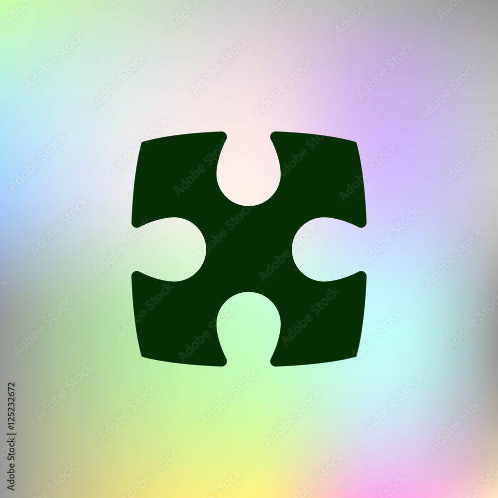 Part of paper puzzles flat icon Part of paper puzzles flat icon