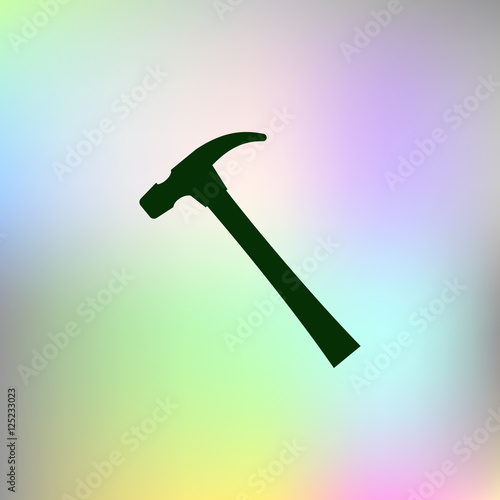 Hammer flat style vector icon