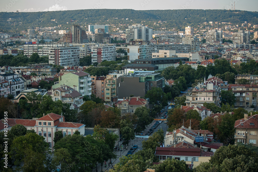 View of downtown Varna Bulgaria from above