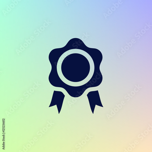 Flat paper cut style icon of seal