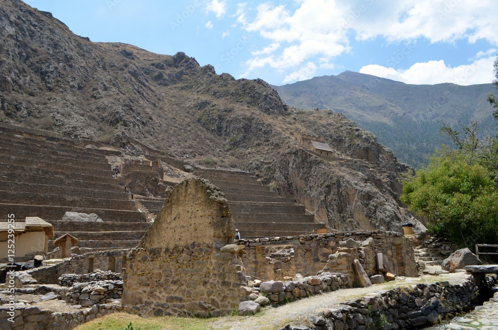 Peru,Cusco,Ollantaytambo.Archaeological Park of Ollantaytambo.	