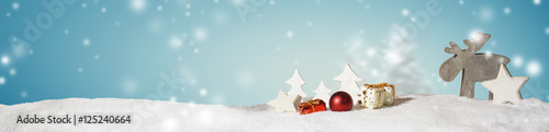 Obraz na płótnie Weihnachten Banner Panorama Hintergrund w salonie