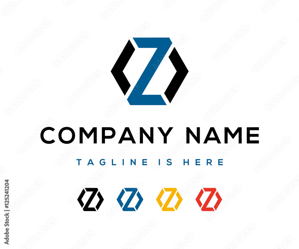 Latter Z hexagon abstract icon logo Latter Z hexagon abstract icon logo
