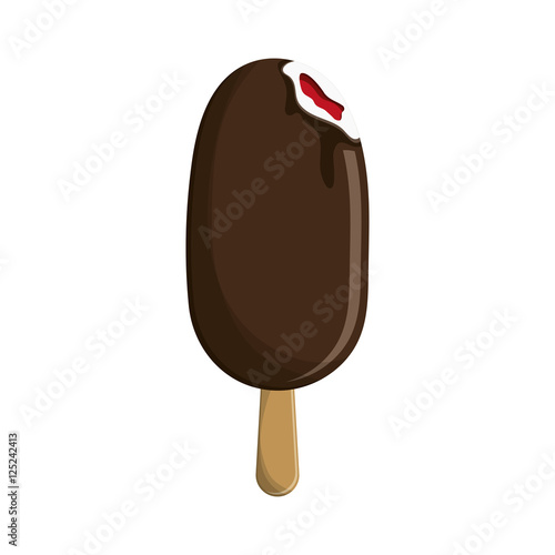 Ice cream icon. security system warning and protection theme. Isolated design. Vector illustration