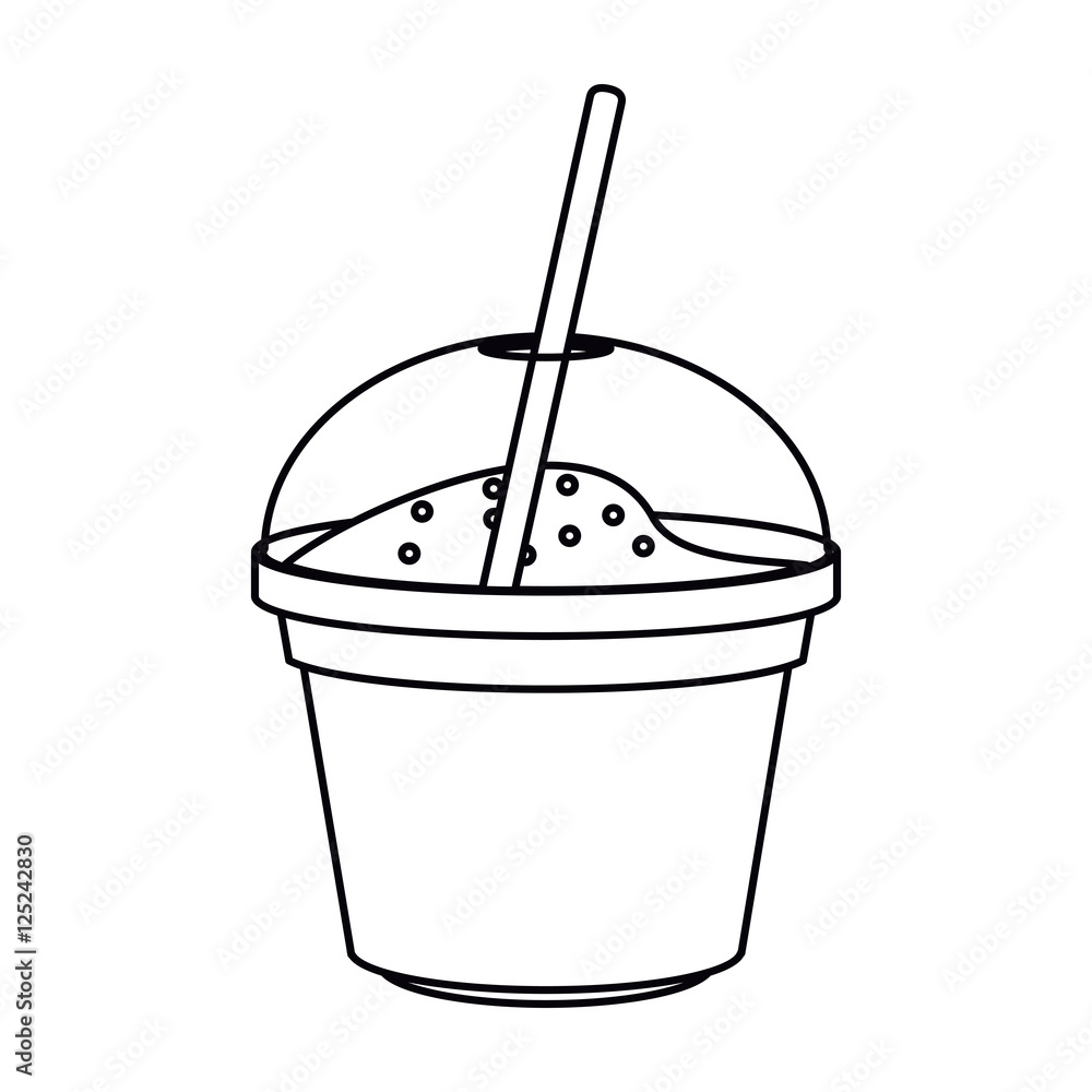 Milkshake ice cream icon. security system warning and protection theme. Isolated design. Vector illustration Milkshake ice cream icon. security system warning and protection theme. Isolated design. Vector illustration