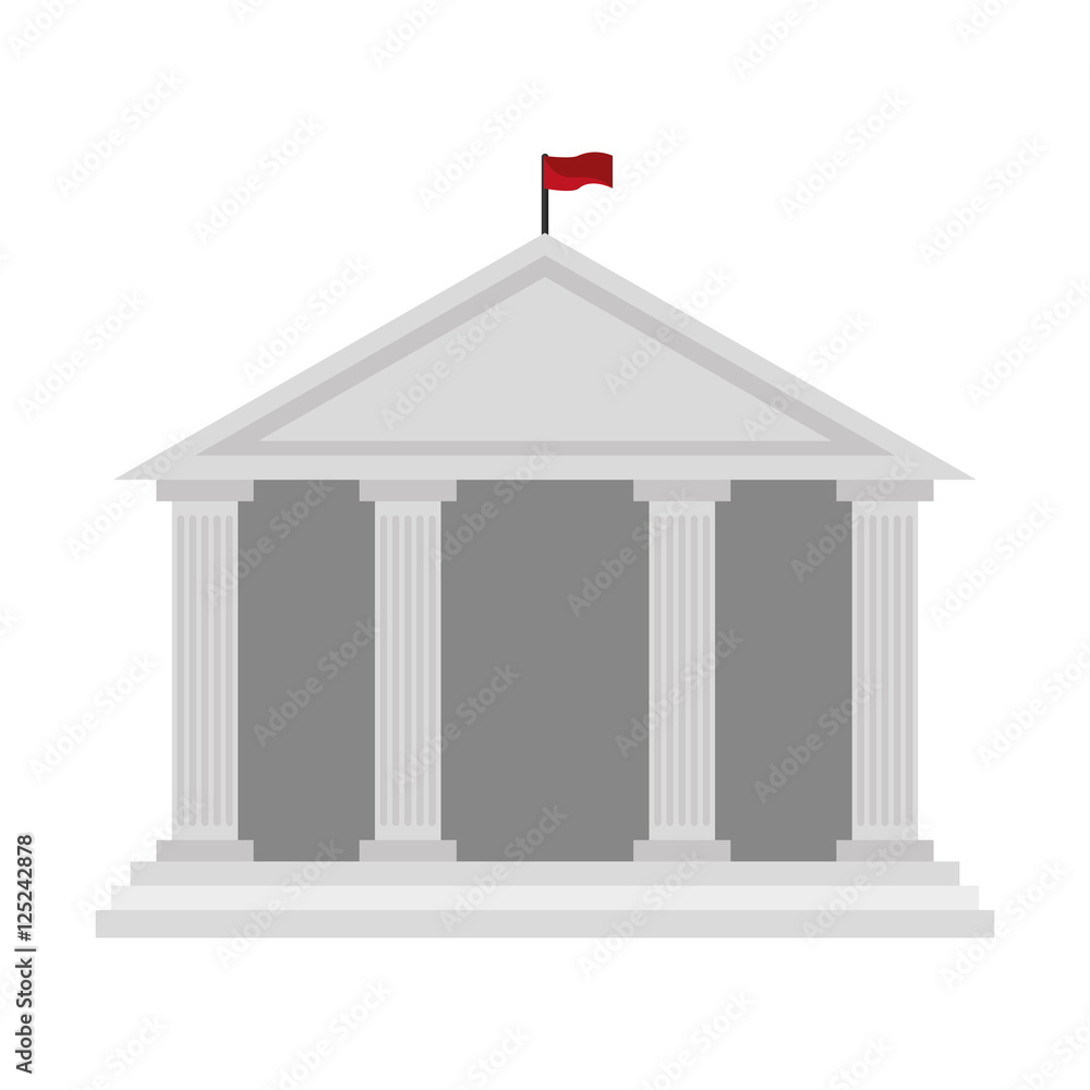 Building icon. School supply object and education theme. Isolated design. Vector illustration Building icon. School supply object and education theme. Isolated design. Vector illustration