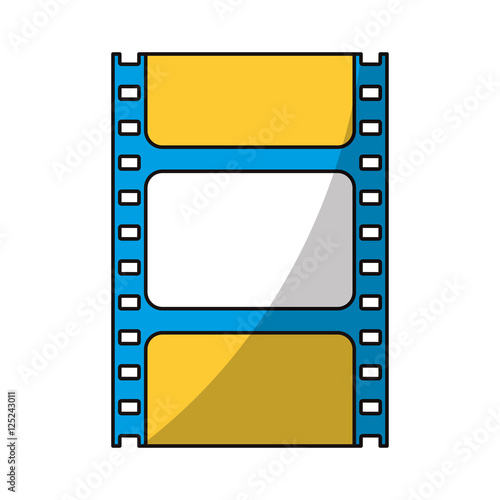 Cinema film strip icon. Movie video media and entertainment theme. Isolated design. Vector illustration