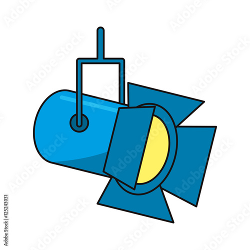 Cinema stage reflectors icon. Movie video media and entertainment theme. Isolated design. Vector illustration