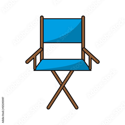 Cinema directors chair icon. Movie video media and entertainment theme. Isolated design. Vector illustration