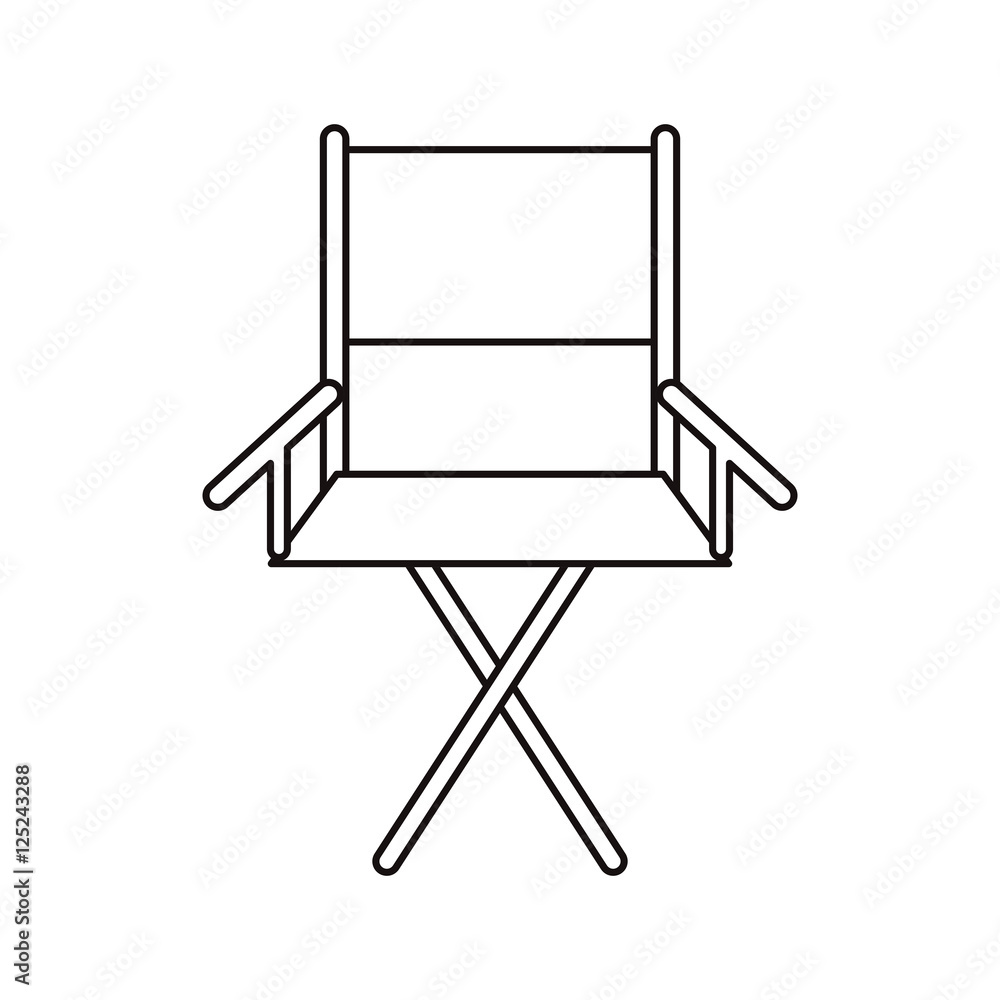 Cinema directors chair icon. Movie video media and entertainment theme. Isolated design. Vector illustration Cinema directors chair icon. Movie video media and entertainment theme. Isolated design. Vector illustration