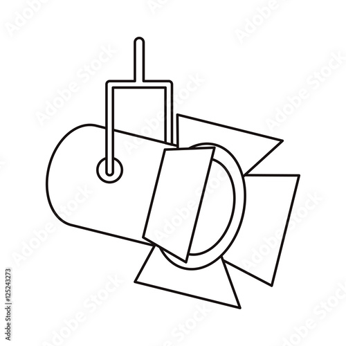 Cinema stage reflectors icon. Movie video media and entertainment theme. Isolated design. Vector illustration