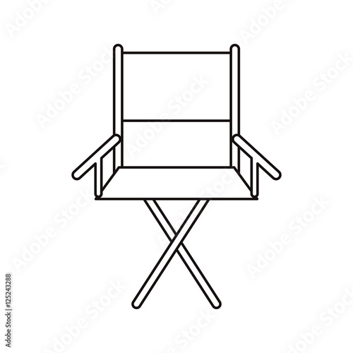 Cinema directors chair icon. Movie video media and entertainment theme. Isolated design. Vector illustration