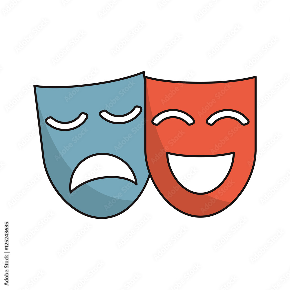 Mask icon. Masquerade carnival costume and party theme. Isolated design. Vector illustration Mask icon. Masquerade carnival costume and party theme. Isolated design. Vector illustration