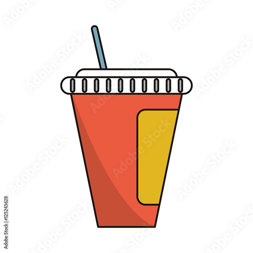 Soda mug icon. Drink cola cold liquid and beverage theme. Isolated design. Vector illustration