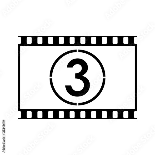 Cinema film strip icon. Movie video media and entertainment theme. Isolated design. Vector illustration