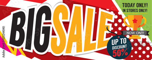 Big Sale Deal 8000x3198 pixel Banner Vector Illustration