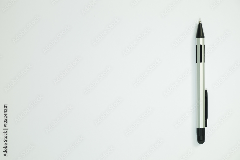 Ball pen on white desk Ball pen on white desk