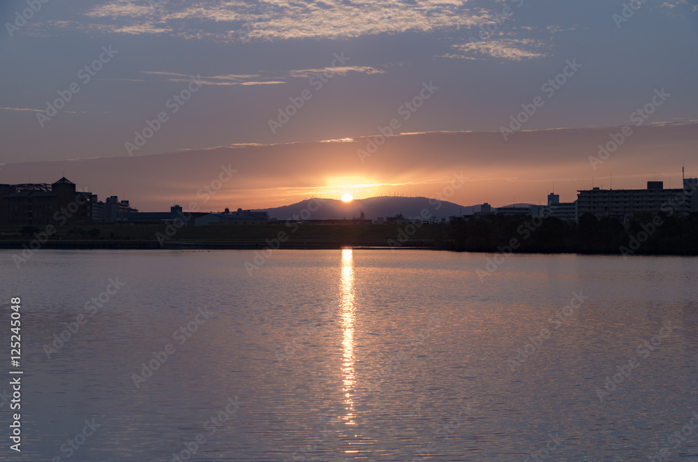 Naklejka premium 日の出