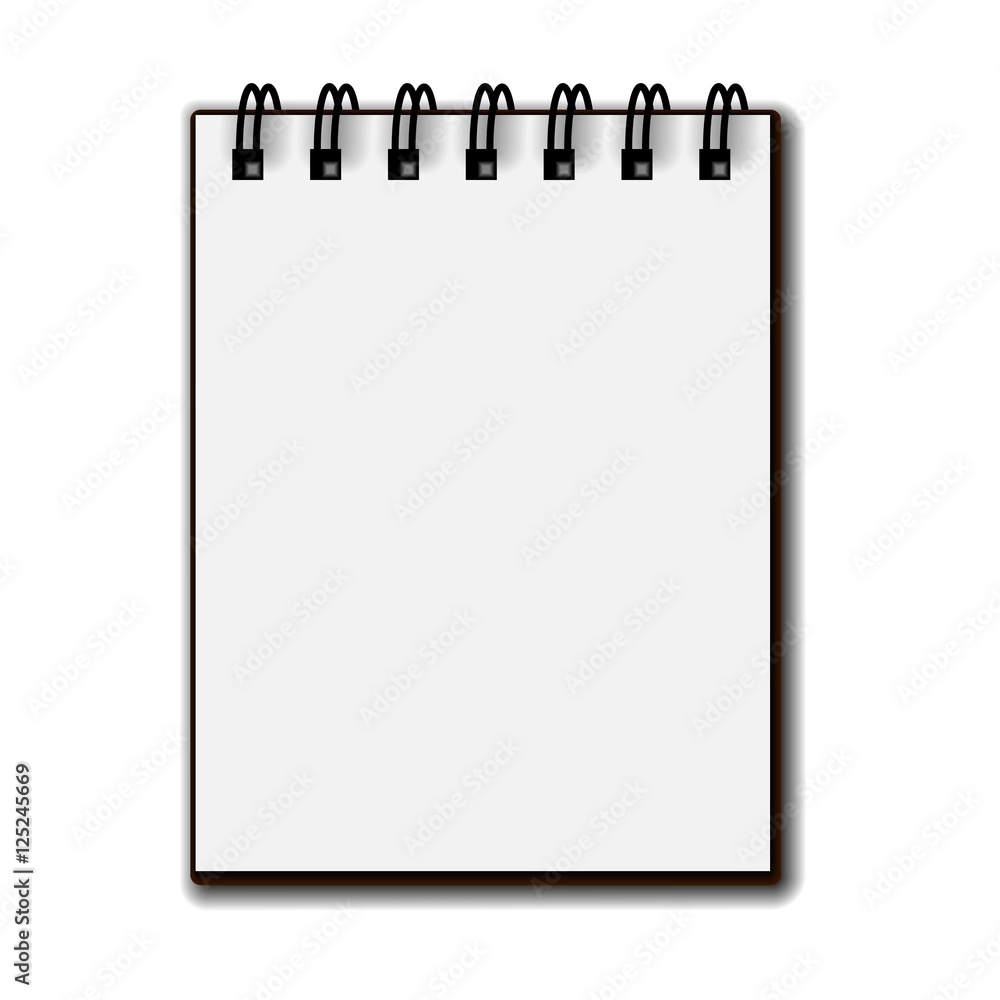 blank white paper spiral notebook vector blank white paper spiral notebook vector