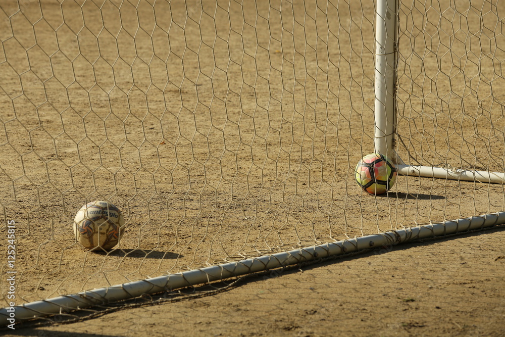 サッカーボールとゴールポスト Stock Photo Adobe Stock サッカーボールとゴールポスト Stock Photo Adobe Stock