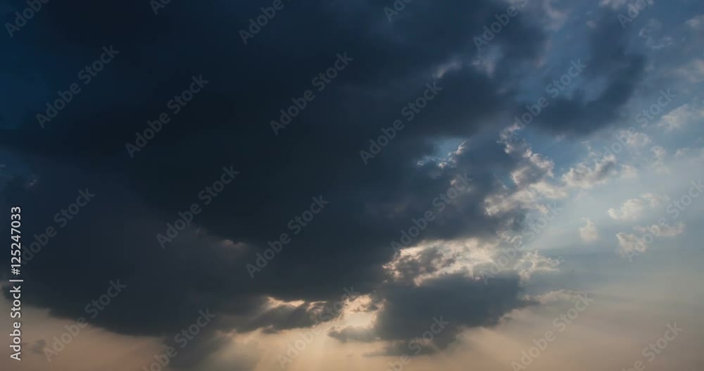 Moving and changing clouds at the sky with sunbeam
Moving and changing clouds at the sky with sunbeam