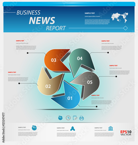 Business infographic template