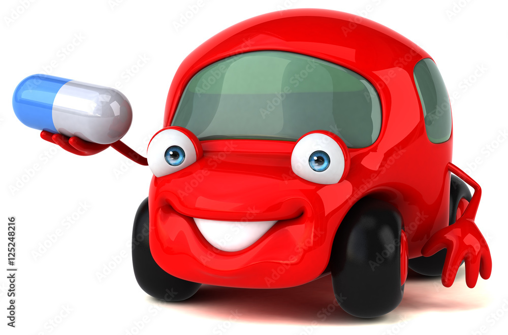 Fun car - 3D Illustration