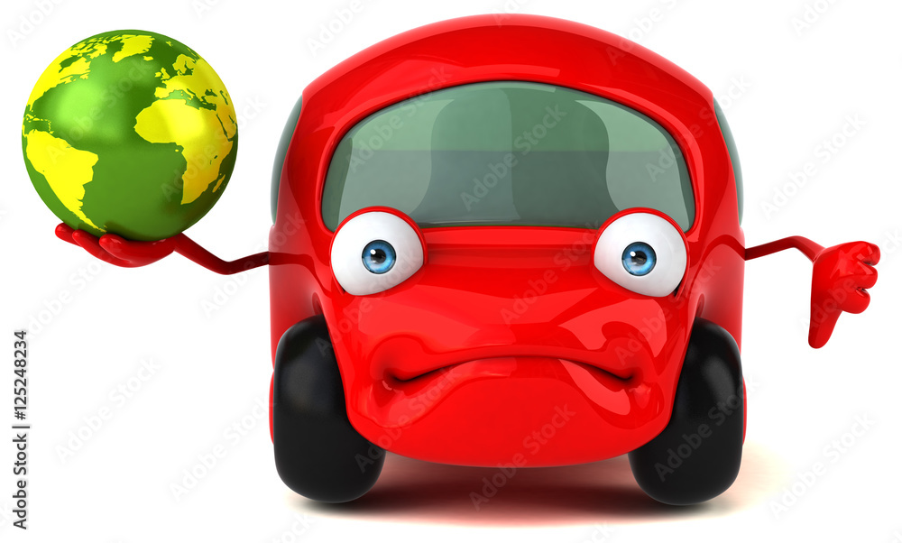 Fun car - 3D Illustration Fun car - 3D Illustration
