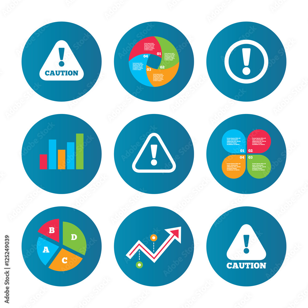 Attention caution signs. Hazard warning icons. Attention caution signs. Hazard warning icons.