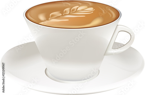 tazza di schiuma con disegno cappuccino