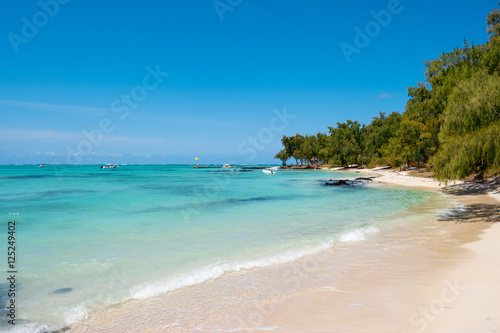 Dream white beach on Mauritius