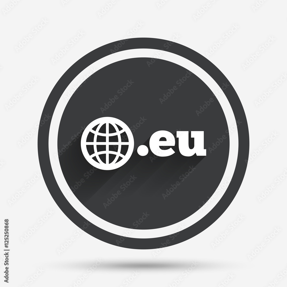 Domain EU sign icon. Top-level internet domain. Domain EU sign icon. Top-level internet domain.