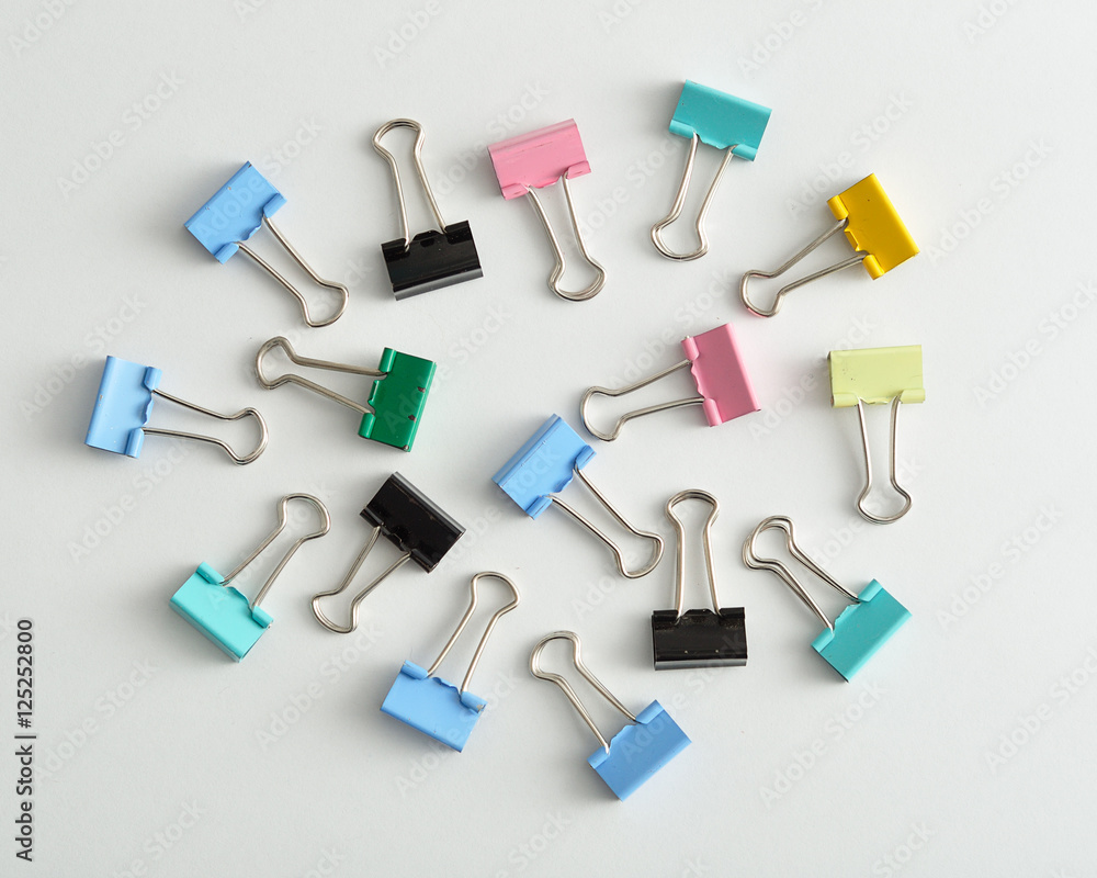 Colorful binder clips Colorful binder clips