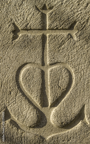 Canvas Print croix camarguaise sur mur