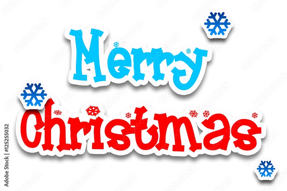 Christmas inscription on a white background