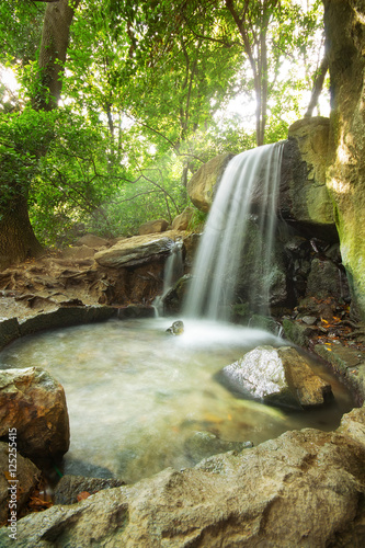 photo of an artificial waterfall   bright summer photos Crimea 